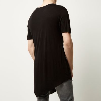 Black aysmmetric t-shirt